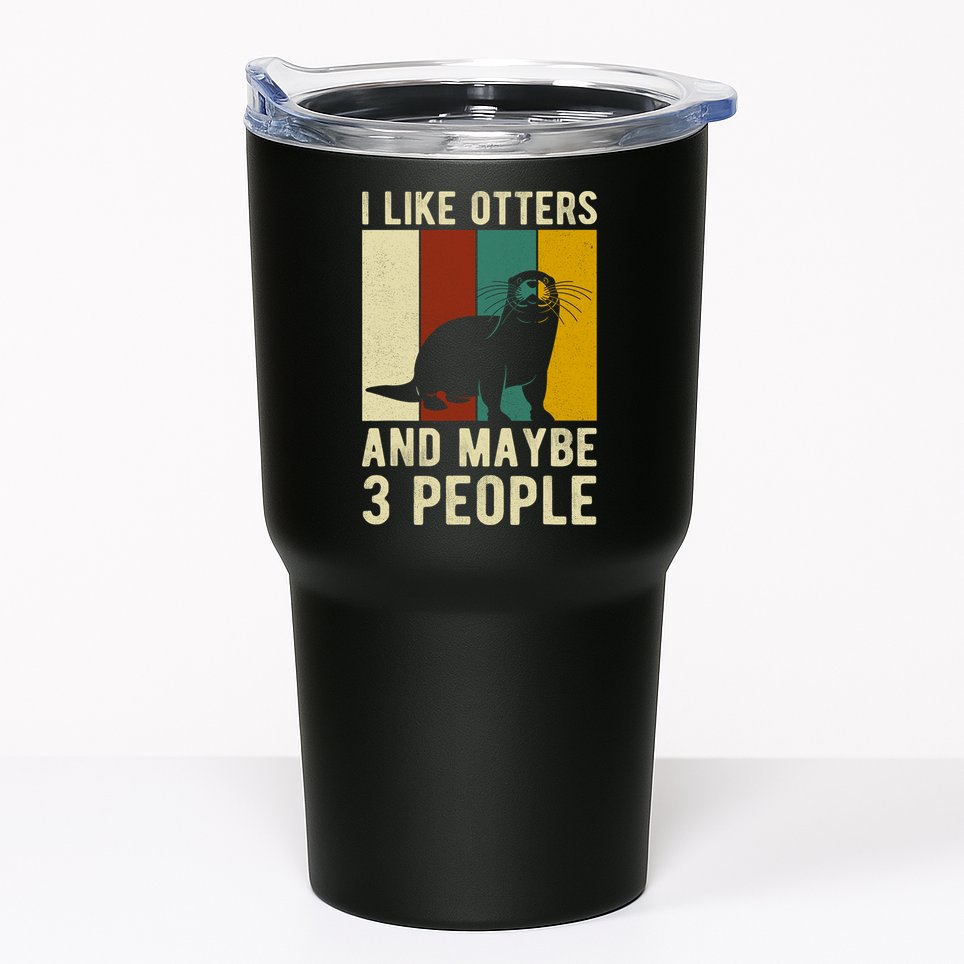 Cool Otter Vintage Sea Otter Lover Funny Otter Pun Gift Tumbler