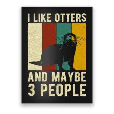 Cool Otter Vintage Sea Otter Lover Funny Otter Pun Gift Poster