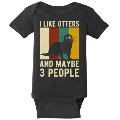 Cool Otter Vintage Sea Otter Lover Funny Otter Pun Gift Baby Bodysuit