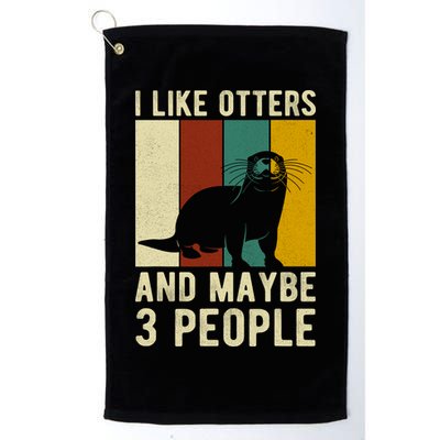 Cool Otter Vintage Sea Otter Lover Funny Otter Pun Gift Golf Towel