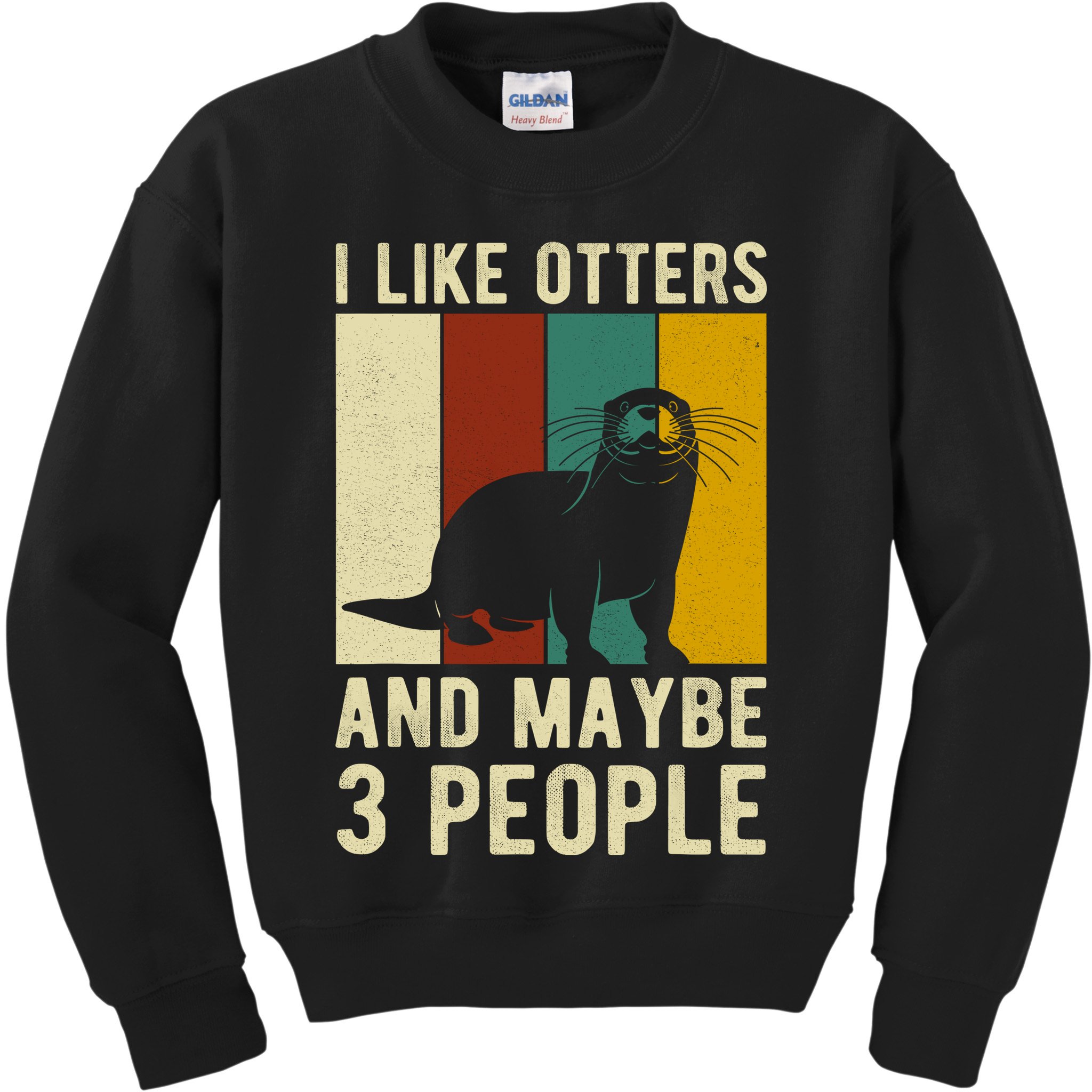 Cool Otter Vintage Sea Otter Lover Funny Otter Pun Gift Kids Sweatshirt