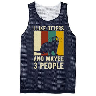 Cool Otter Vintage Sea Otter Lover Funny Otter Pun Gift Mesh Reversible Basketball Jersey Tank