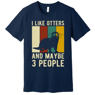 Cool Otter Vintage Sea Otter Lover Funny Otter Pun Gift Premium T-Shirt