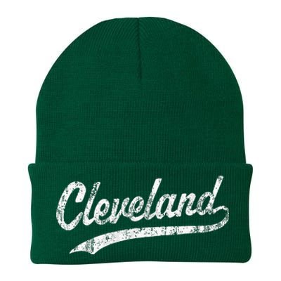 Cleveland OH Vintage Baseball Sports Script Knit Cap Winter Beanie