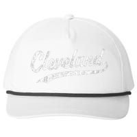 Cleveland OH Vintage Baseball Sports Script Snapback Five-Panel Rope Hat