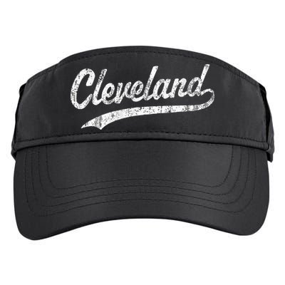 Cleveland OH Vintage Baseball Sports Script Adult Drive Performance Visor