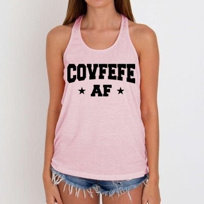 Covfefe AF Stars Women's Knotted Racerback Tank