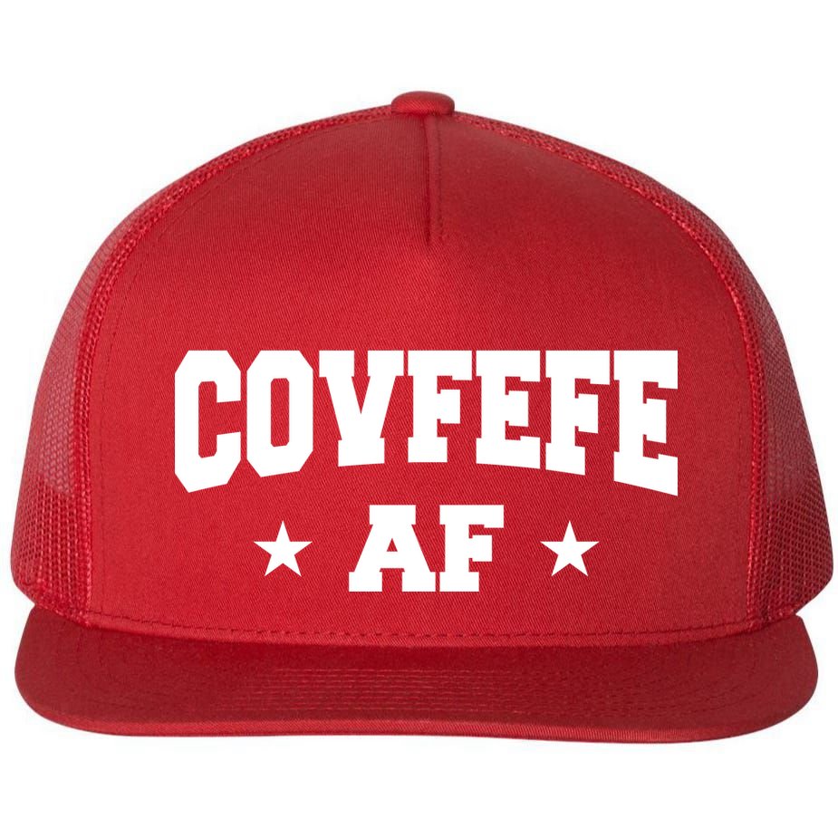 Covfefe AF Stars Flat Bill Trucker Hat