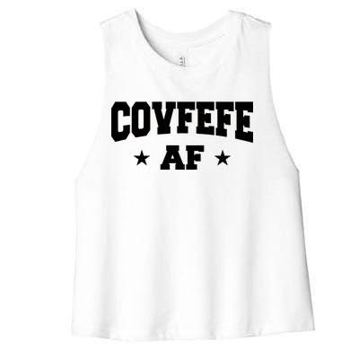 Covfefe AF Stars Women's Racerback Cropped Tank