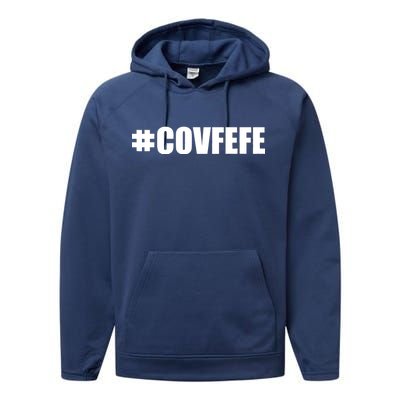 Covfefe #COVFEFE Hashtag Performance Fleece Hoodie