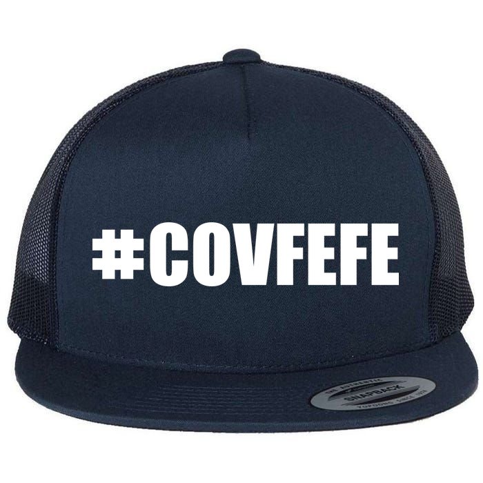Covfefe #COVFEFE Hashtag Flat Bill Trucker Hat