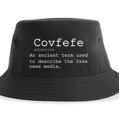 Covfefe Definition Adjective Ancient Term to DescriBe Fake News Sustainable Bucket Hat