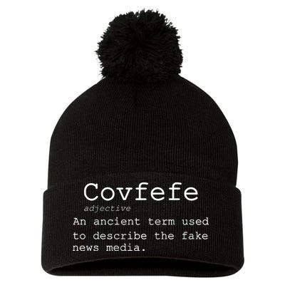 Covfefe Definition Adjective Ancient Term to DescriBe Fake News Pom Pom 12in Knit Beanie