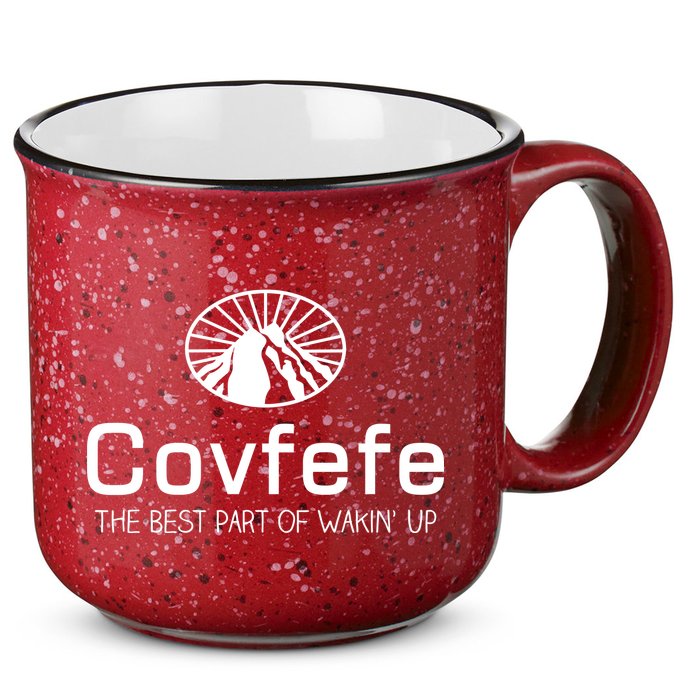 Covfefe The Best Part of Wakin' Up Parody 15oz Campfire Ceramic Mug