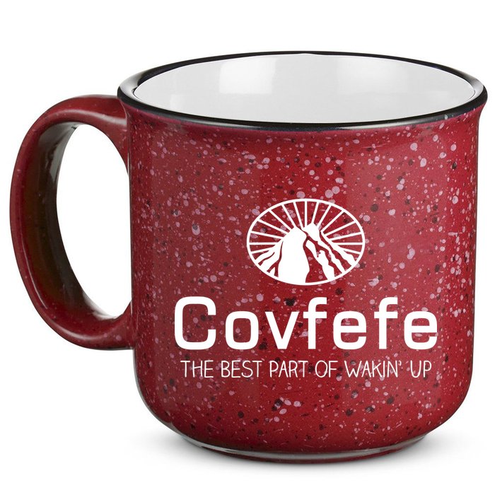 Covfefe The Best Part of Wakin' Up Parody 15oz Campfire Ceramic Mug