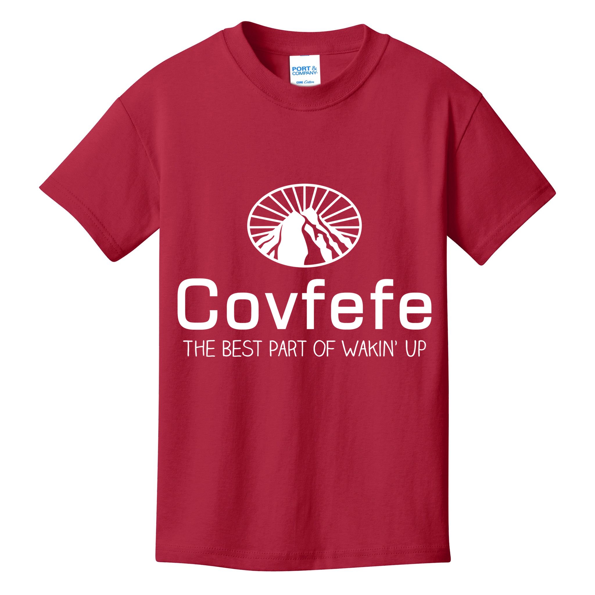 Covfefe The Best Part of Wakin' Up Parody Kids T-Shirt