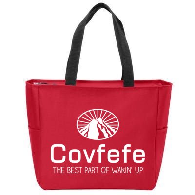 Covfefe The Best Part of Wakin' Up Parody Zip Tote Bag