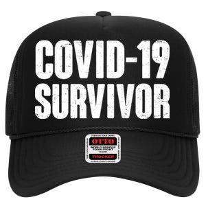 Covid-19 Survivor High Crown Mesh Back Trucker Hat