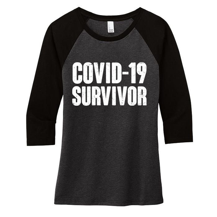 Covid-19 Survivor Women's Tri-Blend 3/4-Sleeve Raglan Shirt