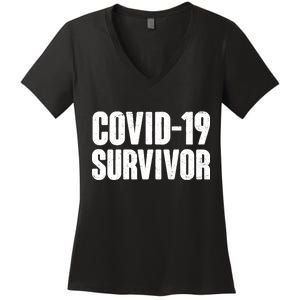 Covid-19 Survivor Women's V-Neck T-Shirt