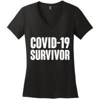 Covid-19 Survivor Women's V-Neck T-Shirt