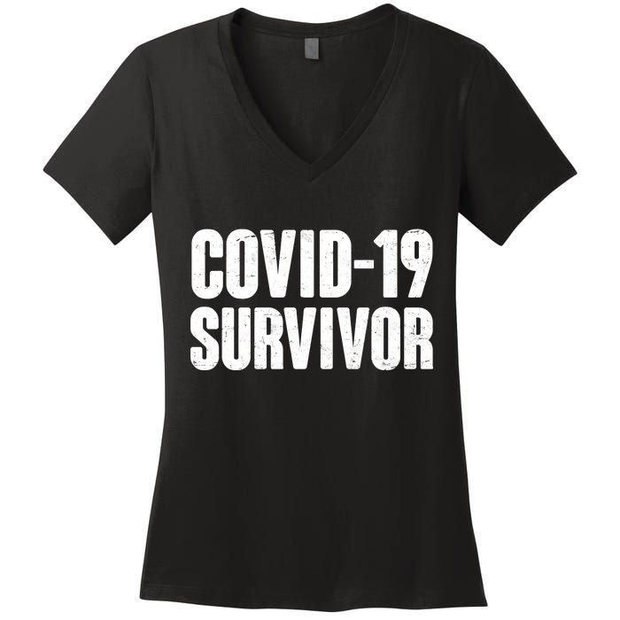 Covid-19 Survivor Women's V-Neck T-Shirt