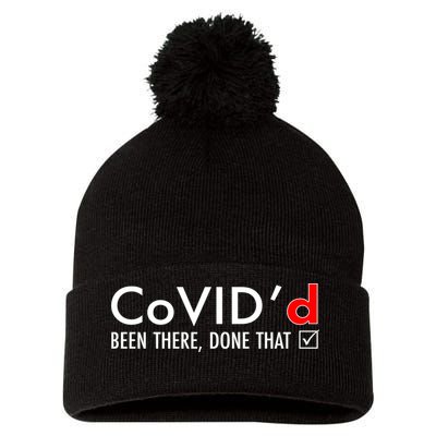 CoVID'd Been There Done That Pom Pom 12in Knit Beanie