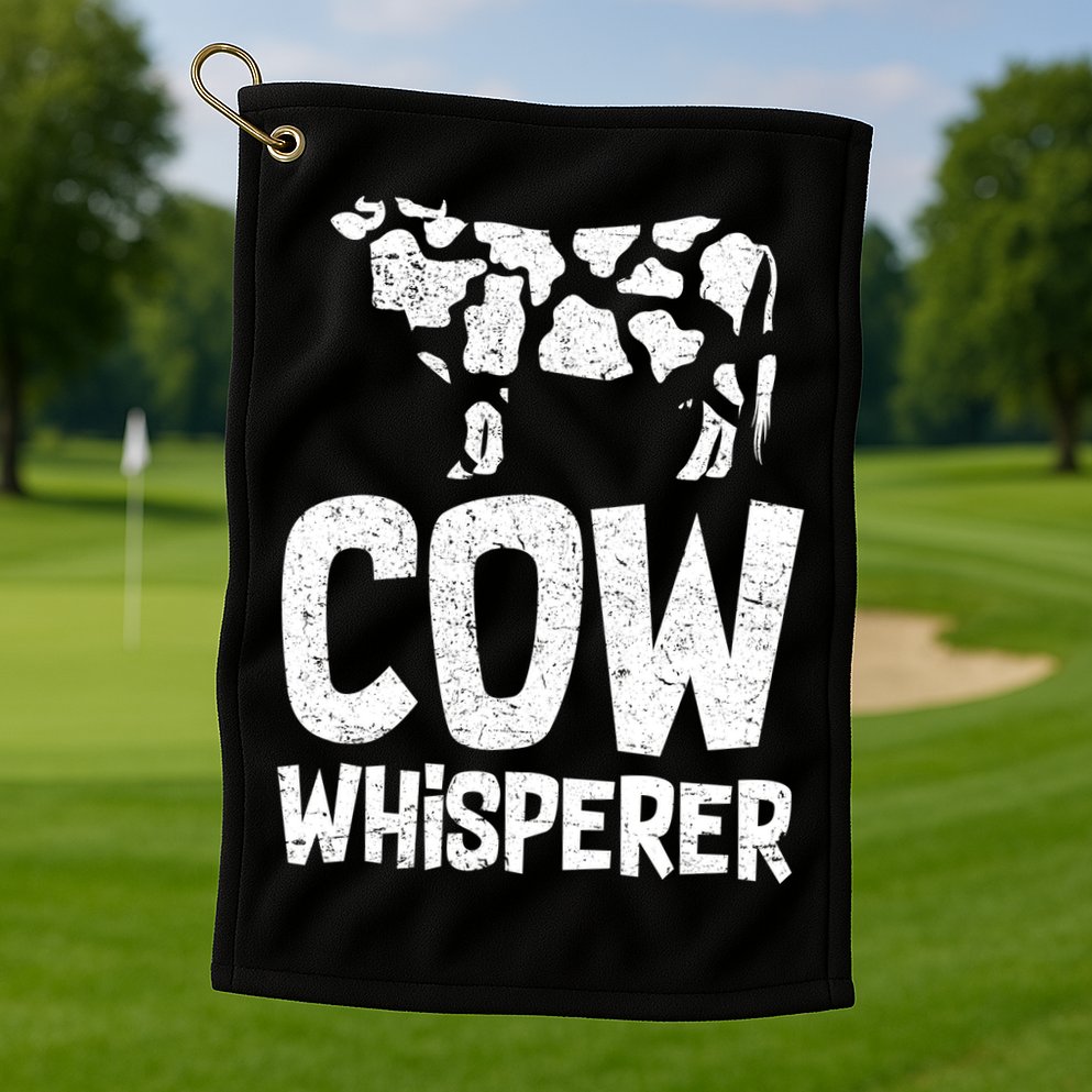 Cow Whisperer Golf Towel