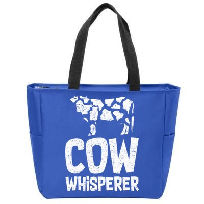 Cow Whisperer Zip Tote Bag