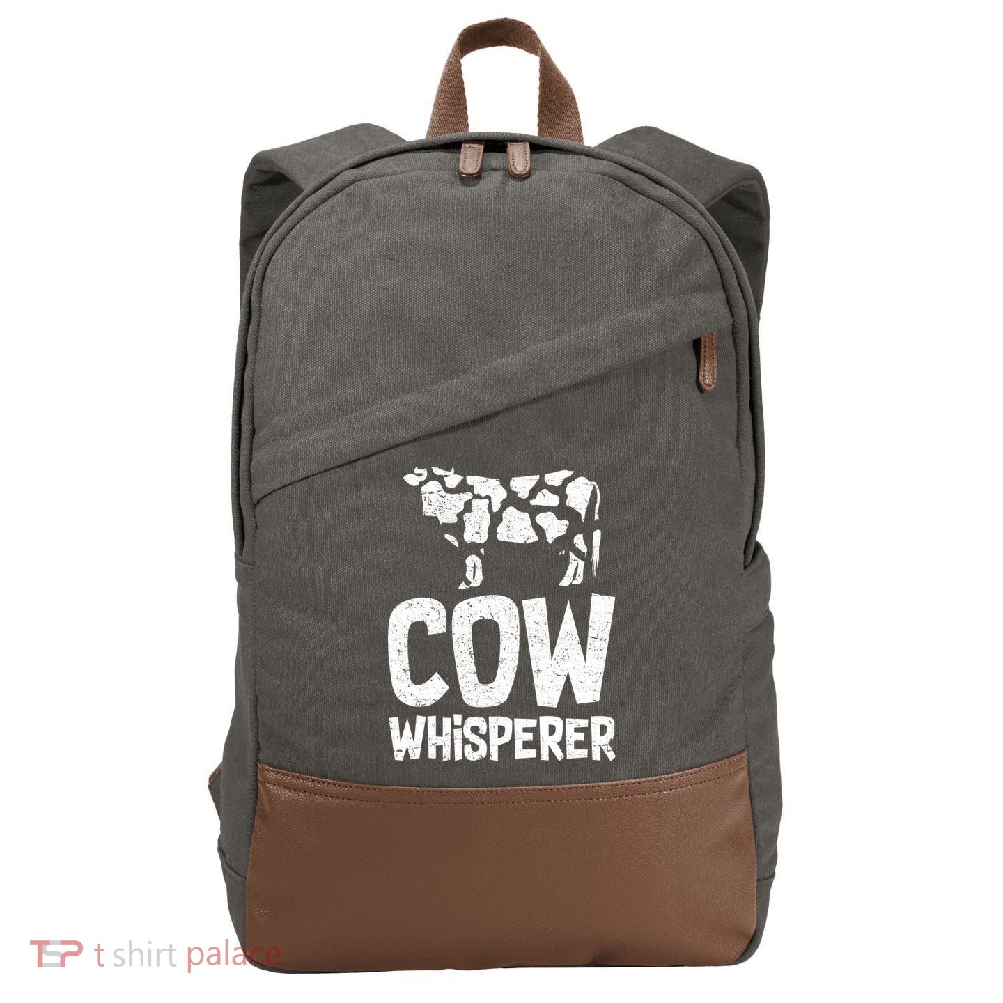 Cow Whisperer Cotton Canvas Backpack