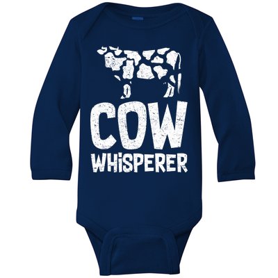 Cow Whisperer Baby Long Sleeve Bodysuit