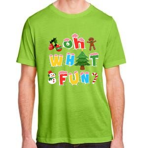 Christmas Oh What Fun Tree Xmas Pajama Holiday Party Gifts Adult ChromaSoft Performance T-Shirt