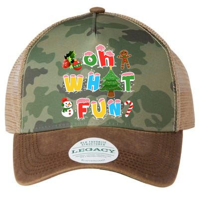 Christmas Oh What Fun Tree Xmas Pajama Holiday Party Gifts Legacy Tie Dye Trucker Hat