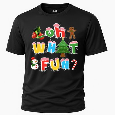 Christmas Oh What Fun Tree Xmas Pajama Holiday Party Gifts Performance Shirt
