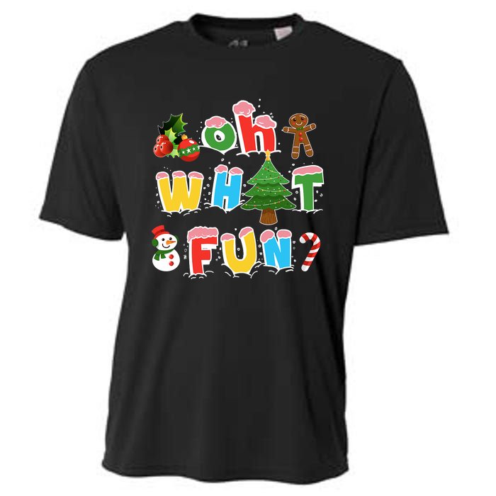 Christmas Oh What Fun Tree Xmas Pajama Holiday Party Gifts Cooling Performance Crew T-Shirt