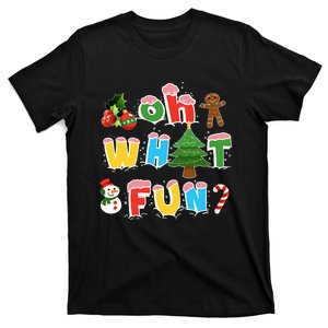 Christmas Oh What Fun Tree Xmas Pajama Holiday Party Gifts T-Shirt