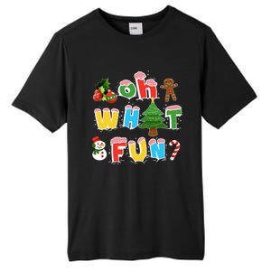 Christmas Oh What Fun Tree Xmas Pajama Holiday Party Gifts Tall Fusion ChromaSoft Performance T-Shirt