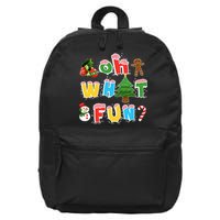 Christmas Oh What Fun Tree Xmas Pajama Holiday Party Gifts 16 in Basic Backpack