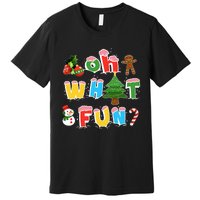 Christmas Oh What Fun Tree Xmas Pajama Holiday Party Gifts Premium T-Shirt