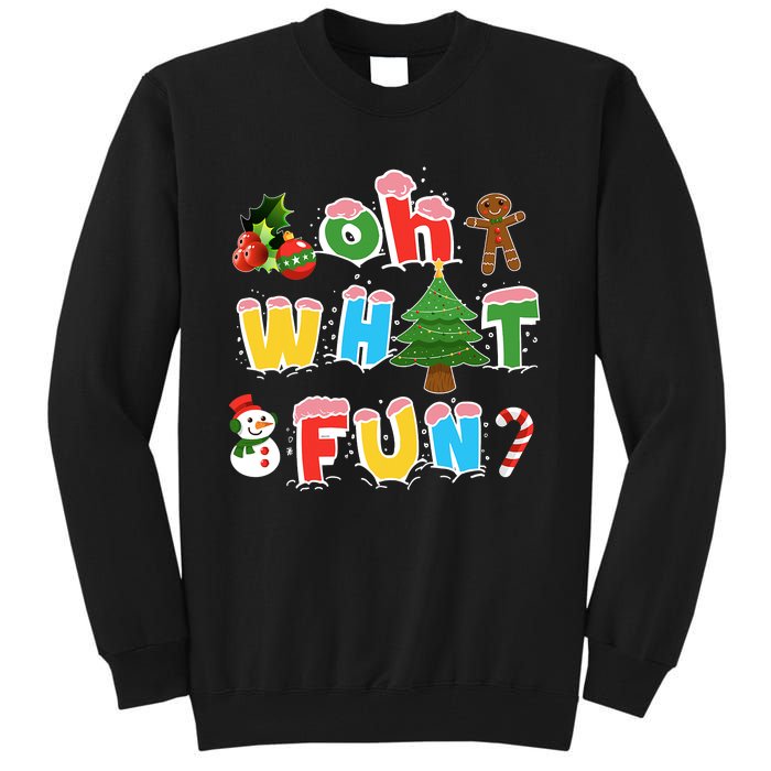 Christmas Oh What Fun Tree Xmas Pajama Holiday Party Gifts Tall Sweatshirt