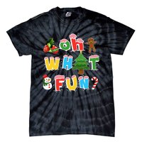 Christmas Oh What Fun Tree Xmas Pajama Holiday Party Gifts Tie-Dye T-Shirt