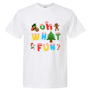 Christmas Oh What Fun Tree Xmas Pajama Holiday Party Gifts Garment-Dyed Heavyweight T-Shirt