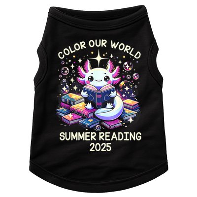 Color Our World Summer Reading Program 2025 Cute Axolotl Doggie Tank