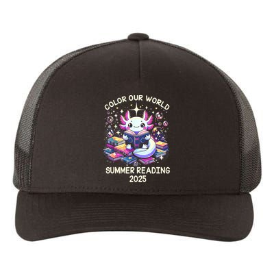 Color Our World Summer Reading Program 2025 Cute Axolotl Yupoong Adult 5-Panel Trucker Hat