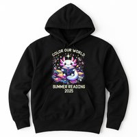 Color Our World Summer Reading Program 2025 Cute Axolotl Hoodie
