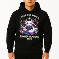 Color Our World Summer Reading Program 2025 Cute Axolotl Hoodie