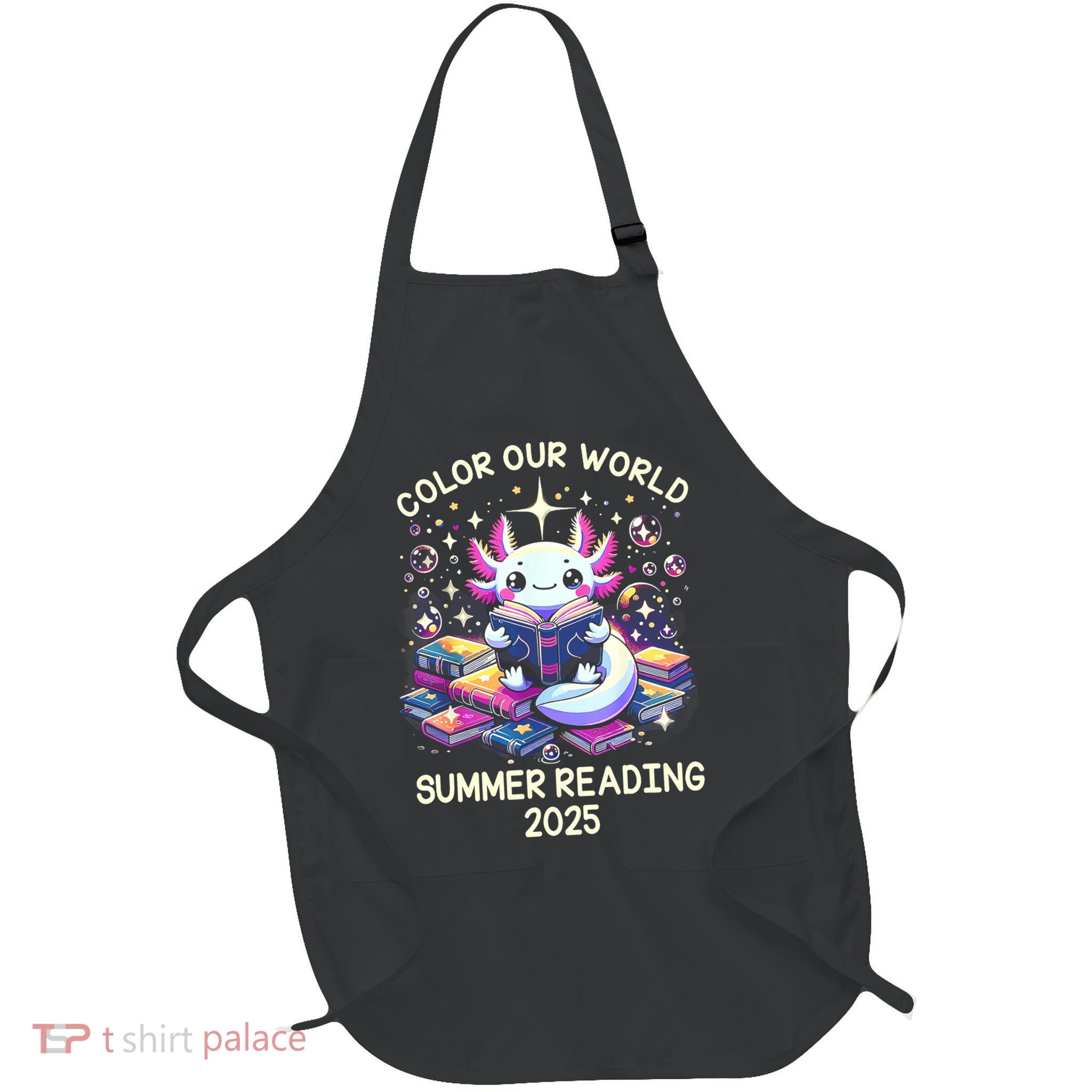 Color Our World Summer Reading Program 2025 Cute Axolotl Apron
