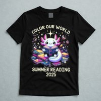 Color Our World Summer Reading Program 2025 Cute Axolotl T-Shirt