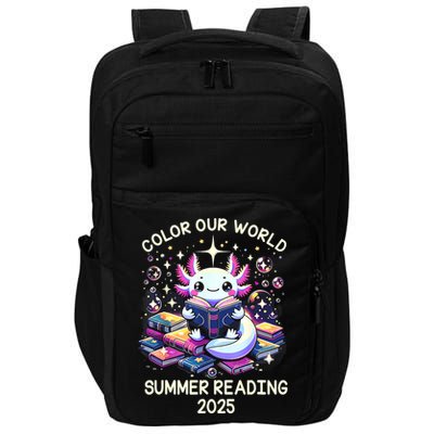 Color Our World Summer Reading Program 2025 Cute Axolotl Impact Tech Backpack
