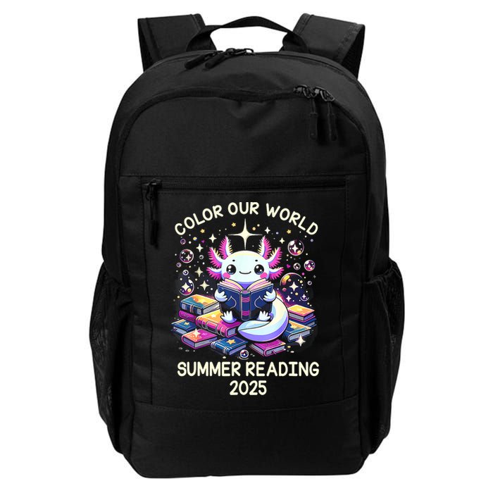 Color Our World Summer Reading Program 2025 Cute Axolotl Backpack